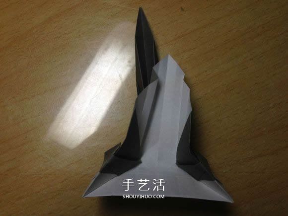 挖土机的折纸方法图解 手工挖掘机的折法过程(图42)