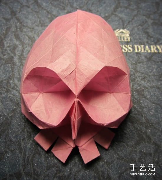 骷髅头的折纸方法图解 怎么折骷髅头的过程 - 诺云双维造物网