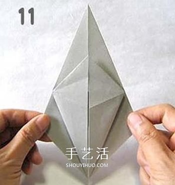 怎么折纸幽灵的方法 万圣节折纸幽灵图解教程(图8)