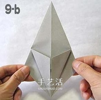 怎么折纸幽灵的方法 万圣节折纸幽灵图解教程(图5)