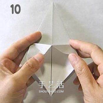 怎么折纸幽灵的方法 万圣节折纸幽灵图解教程(图7)