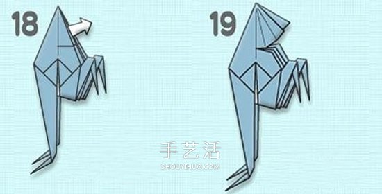 怎么折纸幽灵的方法 万圣节折纸幽灵图解教程(图10)