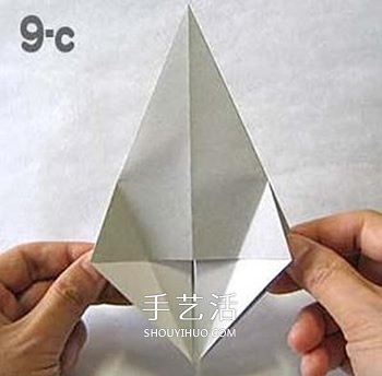 怎么折纸幽灵的方法 万圣节折纸幽灵图解教程(图6)