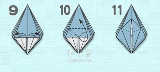 怎么折纸幽灵的方法 万圣节折纸幽灵图解教程(图3)
