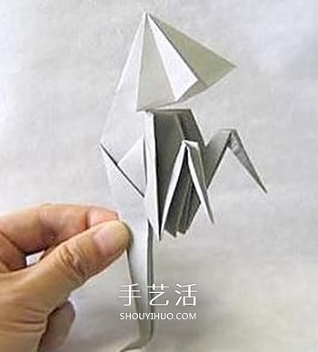 怎么折纸幽灵的方法 万圣节折纸幽灵图解教程(图15)