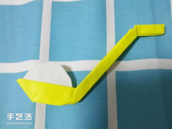 折纸元宵的折法图解教程 包括盛元宵的勺子 - 诺云双维造物网