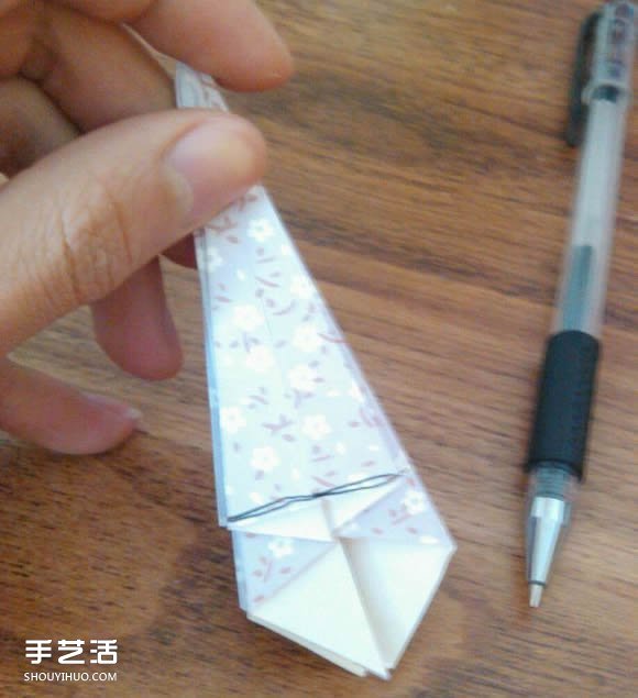 DIY油纸伞制作教程 迷你油纸伞的折叠图解(图6)