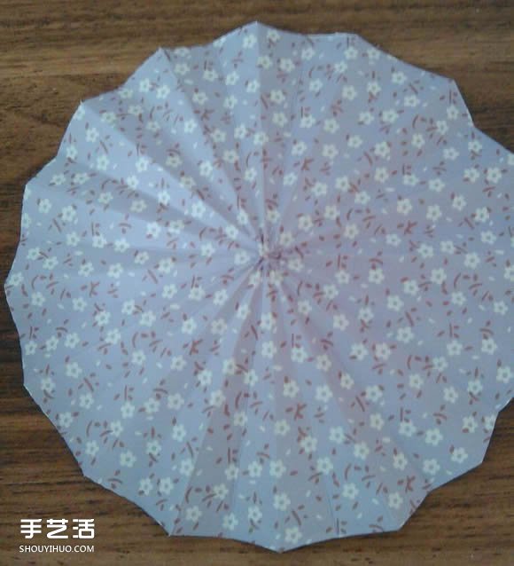 DIY油纸伞制作教程 迷你油纸伞的折叠图解(图7)