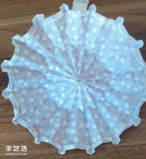 DIY油纸伞制作教程 迷你油纸伞的折叠图解(图13)