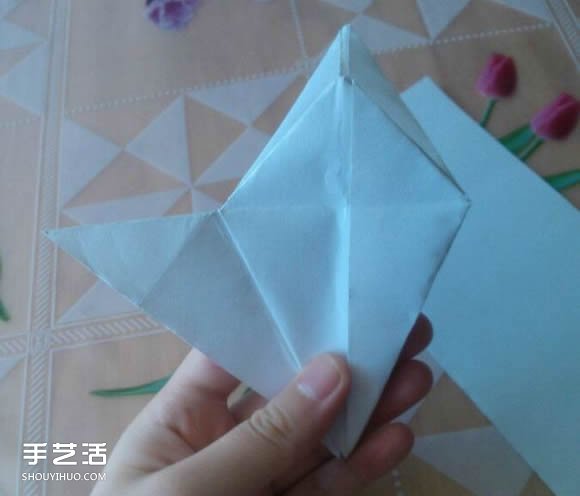 三角钢琴的折纸图解 怎么折立体三角钢琴步骤(图15)