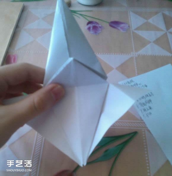 三角钢琴的折纸图解 怎么折立体三角钢琴步骤(图17)