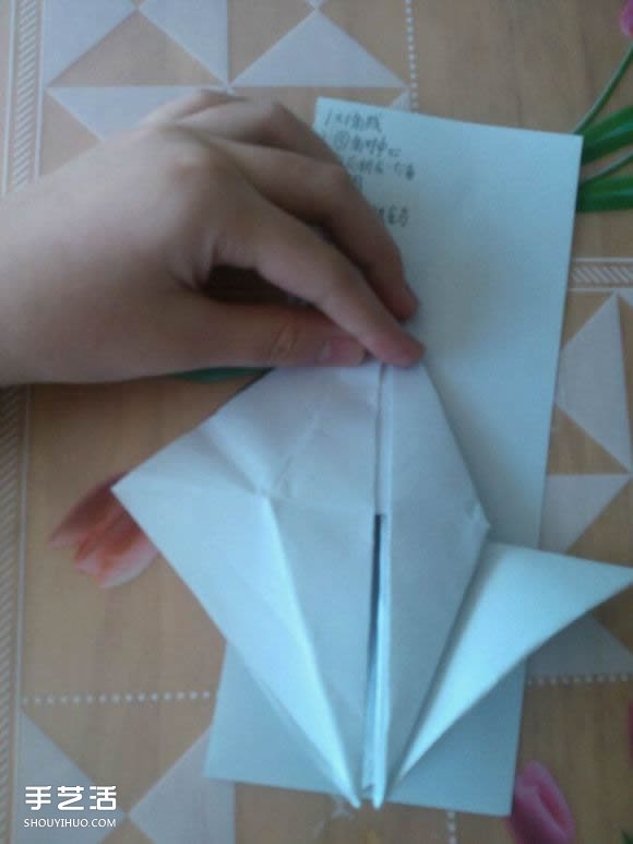 三角钢琴的折纸图解 怎么折立体三角钢琴步骤(图21)