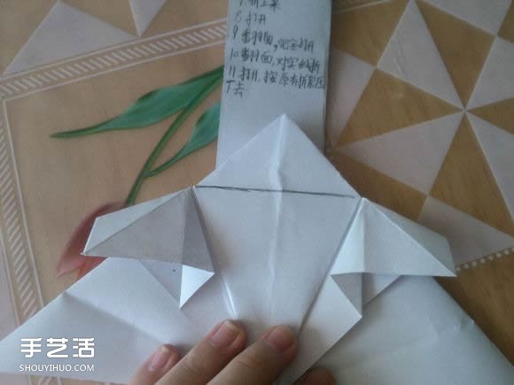 三角钢琴的折纸图解 怎么折立体三角钢琴步骤(图26)