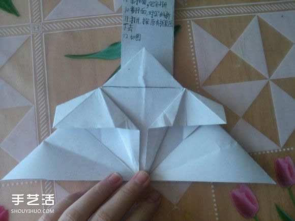 三角钢琴的折纸图解 怎么折立体三角钢琴步骤(图32)