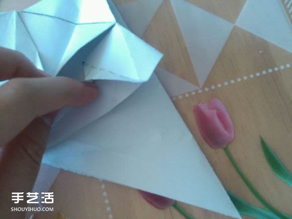三角钢琴的折纸图解 怎么折立体三角钢琴步骤(图42)