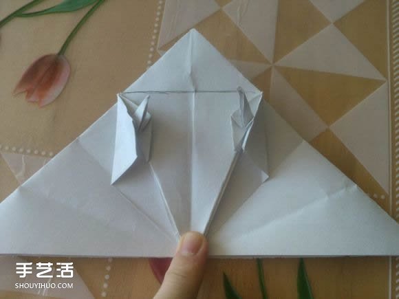 三角钢琴的折纸图解 怎么折立体三角钢琴步骤(图56)