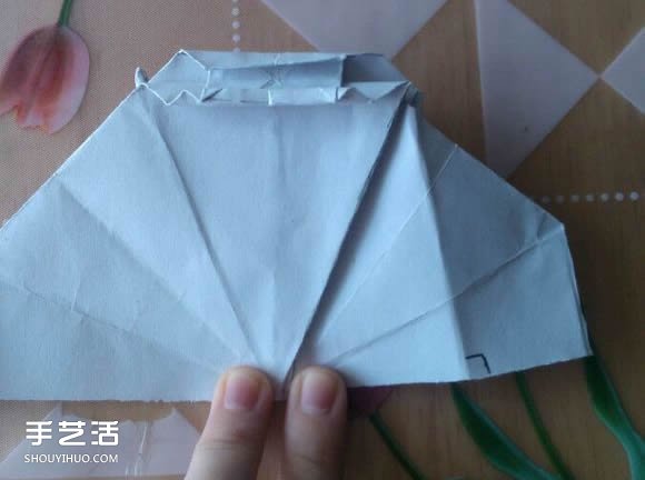 三角钢琴的折纸图解 怎么折立体三角钢琴步骤(图74)