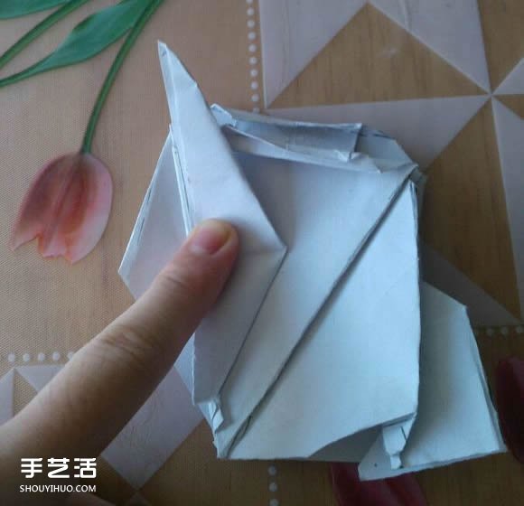 三角钢琴的折纸图解 怎么折立体三角钢琴步骤(图85)