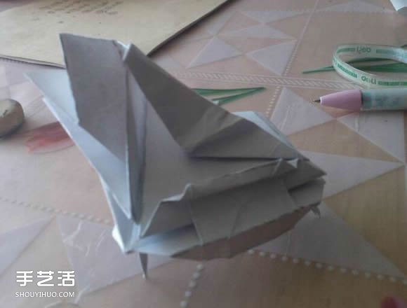 三角钢琴的折纸图解 怎么折立体三角钢琴步骤(图88)
