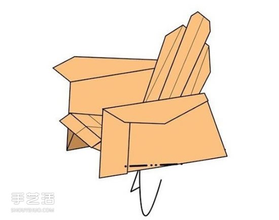 折纸沙发椅的折法图解 手工沙发椅折叠步骤图(图27)