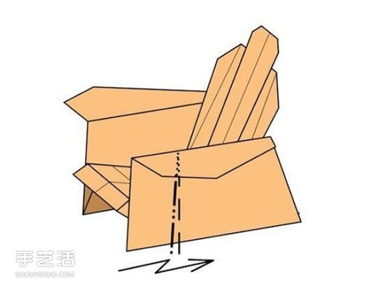 折纸沙发椅的折法图解 手工沙发椅折叠步骤图(图26)