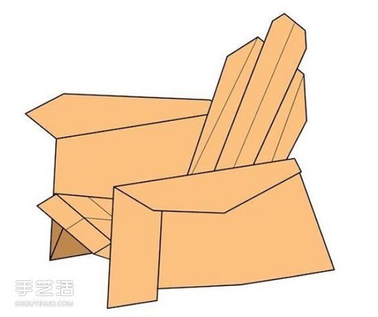 折纸沙发椅的折法图解 手工沙发椅折叠步骤图(图28)