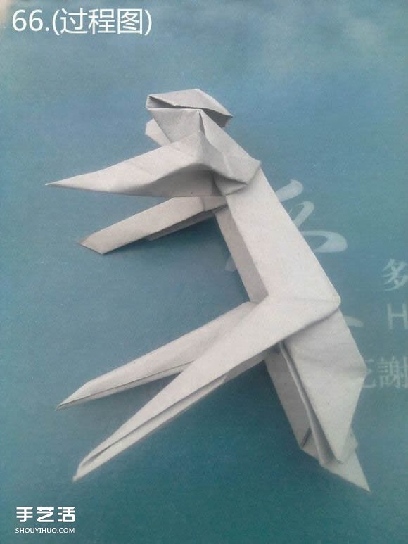 折纸思想者人物雕塑 沉思的人物折纸图解(图56)