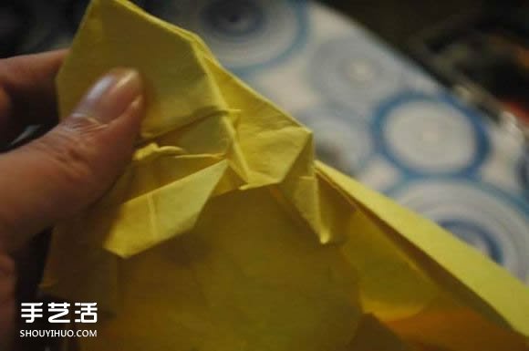 折纸弥勒佛的图解教程 怎么折弥勒佛的折法(图34)