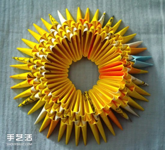 三角插笔筒步骤图解 三角插菠萝笔筒的具体插法(图10)