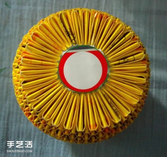 三角插笔筒步骤图解 三角插菠萝笔筒的具体插法(图13)