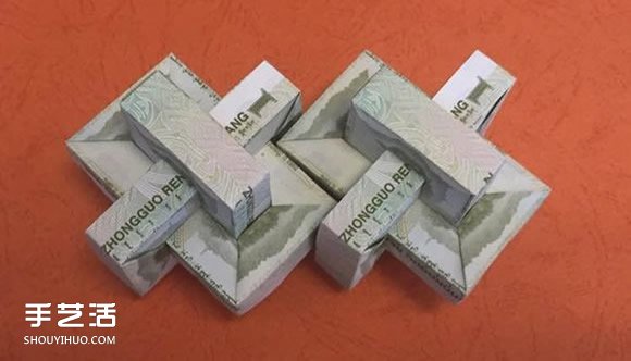 孔明锁的折纸方法图解 手工折鲁班锁的折法(图2)