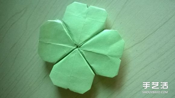 一张纸折四叶草图解 创意四叶草的折法步骤 - 诺云双维造物网
