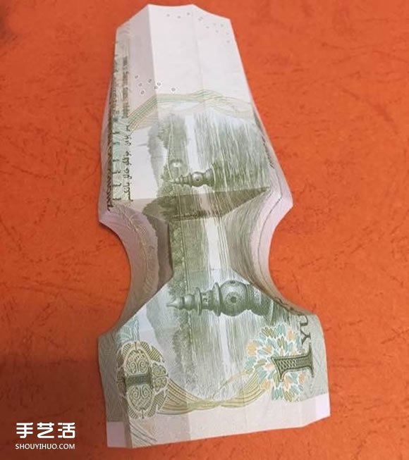 孔明锁的折纸方法图解 手工折鲁班锁的折法(图7)