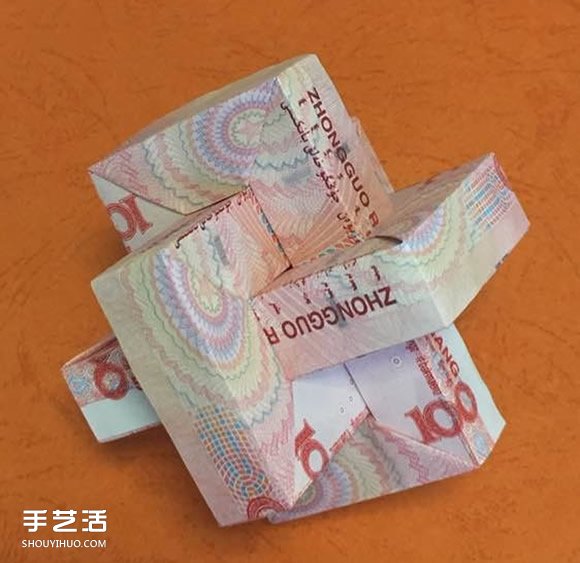 孔明锁的折纸方法图解 手工折鲁班锁的折法(图11)