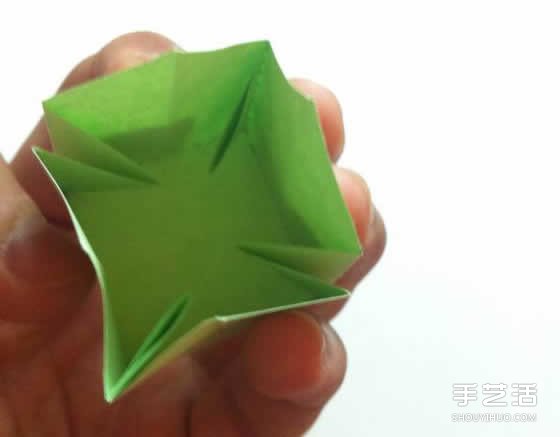 一张纸折四叶草图解 创意四叶草的折法步骤(图9)