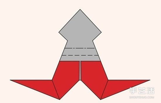 圣诞老人折纸步骤图 手工折纸圣诞老人教程(图13)