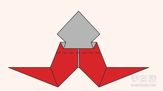 圣诞老人折纸步骤图 手工折纸圣诞老人教程(图14)