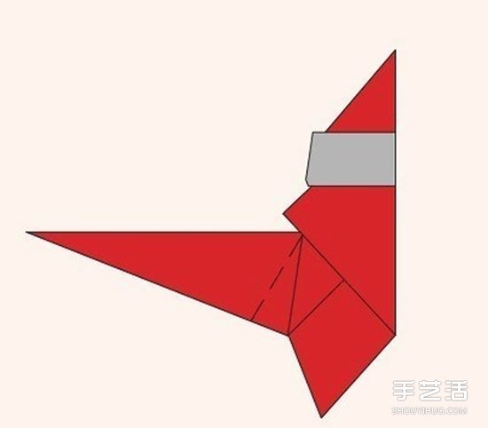 圣诞老人折纸步骤图 手工折纸圣诞老人教程(图18)