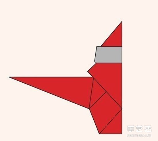 圣诞老人折纸步骤图 手工折纸圣诞老人教程(图17)