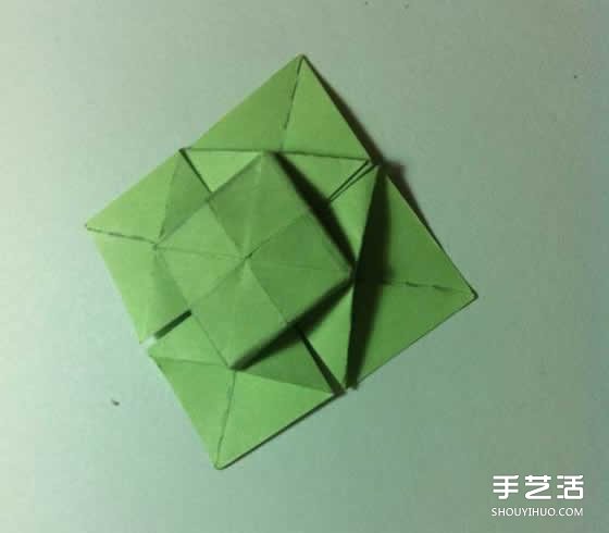 一张纸折四叶草图解 创意四叶草的折法步骤(图19)