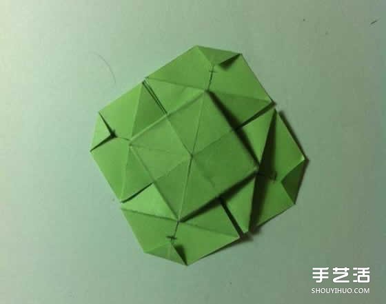 一张纸折四叶草图解 创意四叶草的折法步骤(图20)