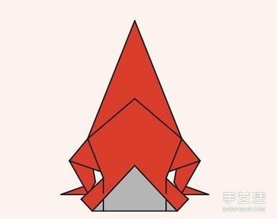 圣诞老人折纸步骤图 手工折纸圣诞老人教程(图27)