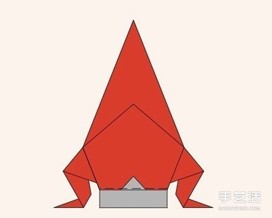 圣诞老人折纸步骤图 手工折纸圣诞老人教程(图29)