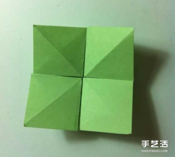 一张纸折四叶草图解 创意四叶草的折法步骤(图18)