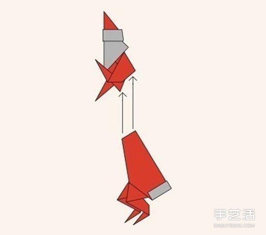 圣诞老人折纸步骤图 手工折纸圣诞老人教程(图32)