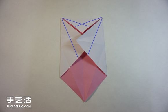 折纸女孩的步骤图解 复杂女生的折法教程(图5)