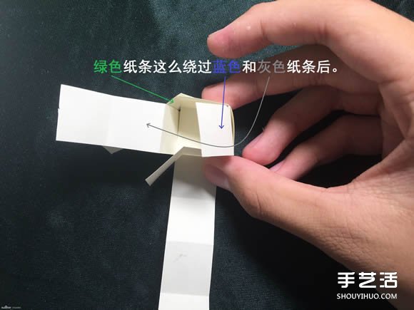 折纸会跳舞的方块图解 跳舞方块玩具的折法(图18)