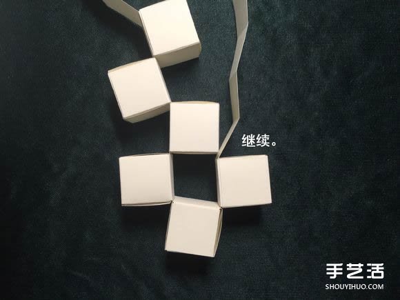 折纸会跳舞的方块图解 跳舞方块玩具的折法(图41)