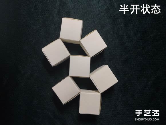 折纸会跳舞的方块图解 跳舞方块玩具的折法(图48)