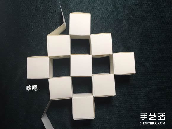 折纸会跳舞的方块图解 跳舞方块玩具的折法(图64)